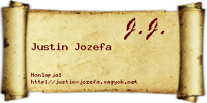 Justin Jozefa névjegykártya